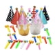 thumbnail image 5 of RV Gorro de cumpleaños, kit de gorro de cumpleaños para niños de 25 piezas, gafas elegantes, decoraciones de pancartas, silbato colorido, para fiesta de cumpleaños de niños y adultos, 5 of 5