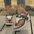 thumbnail image 6 of Narveanno Wedge Sandals Women Comfortable: Sandals for Women Dressy Summer Ankle Strap Open Toe Low Heel Platform Wedges Shoes, 6 of 8