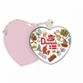 thumbnail image 1 of Dinamarca amor corazon Landscap bandera nacional Bolsa de viaje Mirror maquillaje corazón rosa, 1 of 4