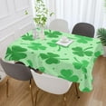 thumbnail image 5 of Coolnut Saint Patrick Clover Tablecloth Rectangle Colorful Table Cloth Large Square Table Cover for Dining Kitchen Party 60"x60" Decor Gift, 5 of 7