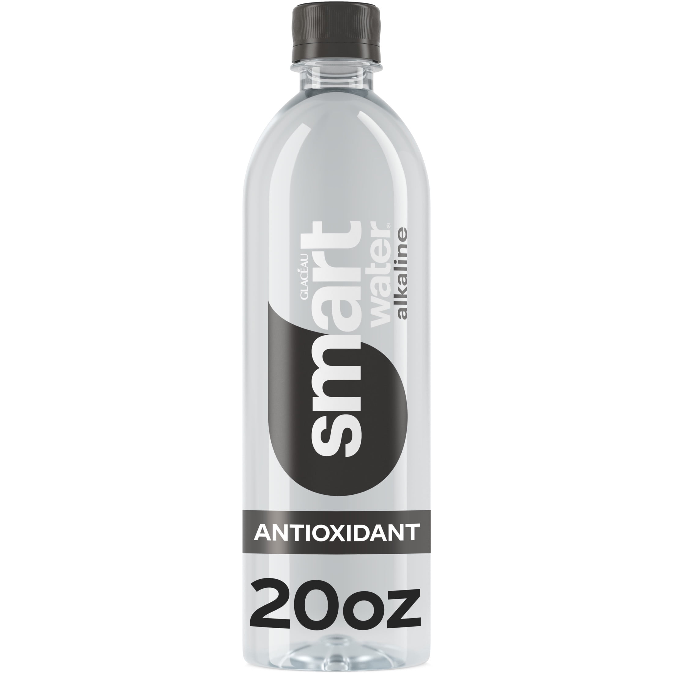 (4 pack) smartwater Alkaline with Antioxidant Water Bottle, 20 fl oz