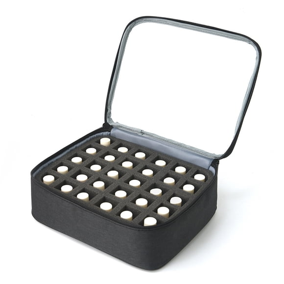 Yuarrent Estuche organizador de esmaltes de uñas, bolsa de maquillaje portátil, almacenamiento de viaje para manicurista, bolsa de maquillaje Almacenamiento y organización del hogar A