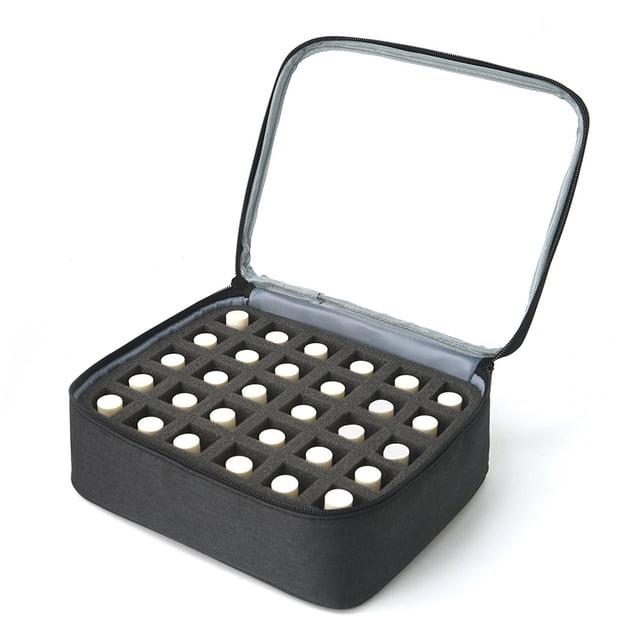 Yuarrent Estuche organizador de esmaltes de uñas, bolsa de maquillaje portátil, almacenamiento de viaje para manicurista, bolsa de maquillaje Almacenamiento y organización del hogar A