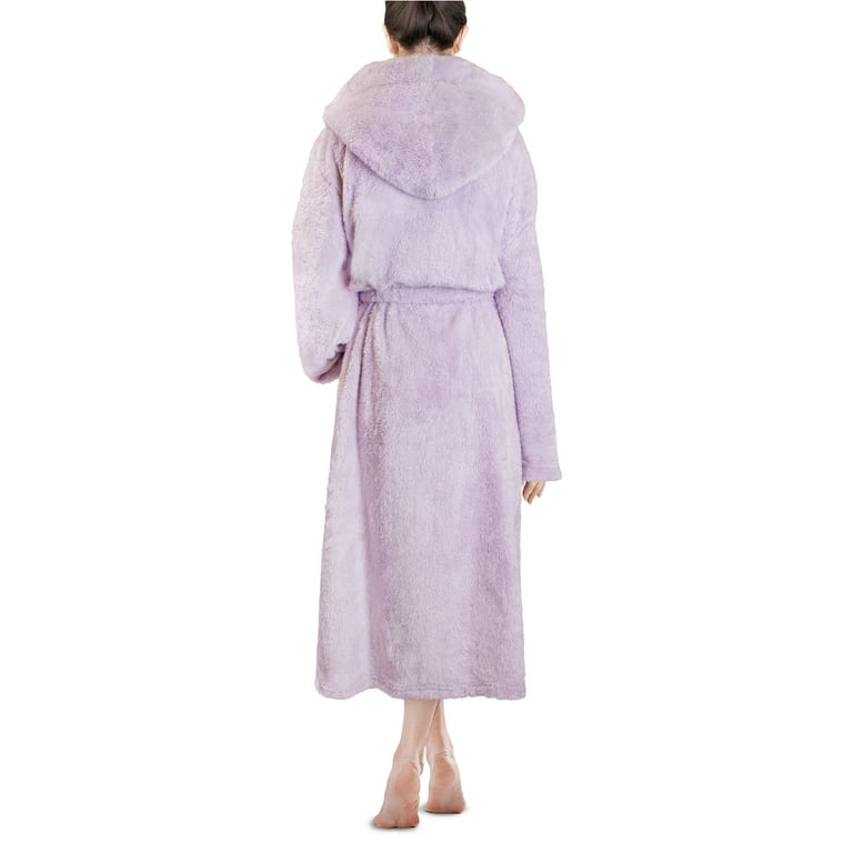 PAVILIA Premium Womens Plush Soft Robe Fluffy, Warm, Fleece Sherpa Shaggy  Bathrobe (S/M, Blue)