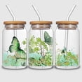 thumbnail image 4 of 5pcs Butterfly UV DTF Transfer Stickers, For Glass Tumbler, Waterproof Decals, Plastic Adhesive Label For Bottles And Cups Decor, 4 of 9