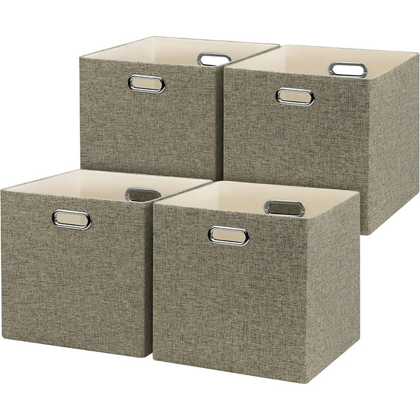 3X Thicker Cube Storage Bins Fabric Storage Cubes, 13 Inch Collapsible