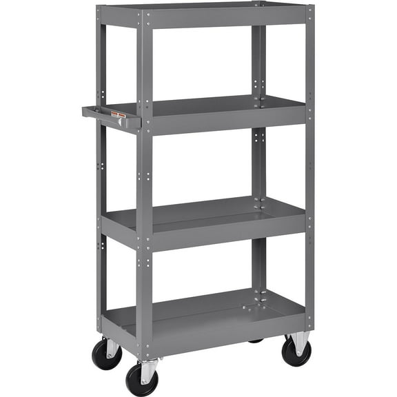 Global Industrial Steel Shelf Truck w/4 Shelves 800 lb. Capacity 30""L x 16""W x