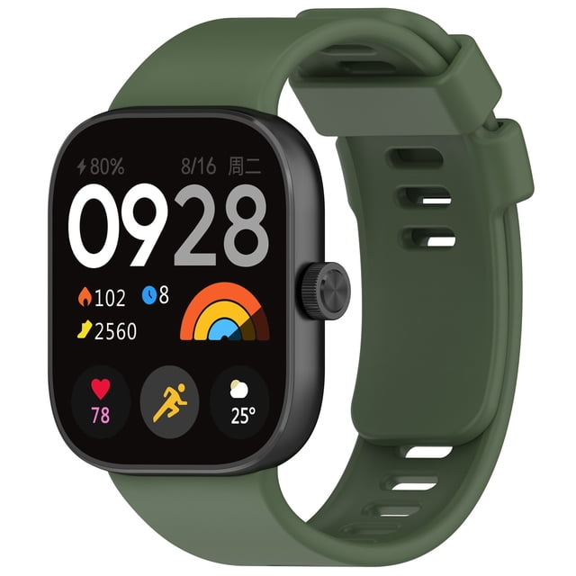 Silicone Sports Watch Band Sweat Proof Solid Color Design Easy Adjustment Wide Smartwatch Compatibility