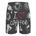 thumbnail image 6 of Naloa I Love Coffee Men's Beach Shorts, Surfing shorts, Swim trunks, Quick Dry Swim Trunks for Surfing Beach Fun - Medium, 6 of 9