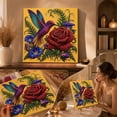 thumbnail image 6 of Fall Hummingbird Red Rose Pearl Diamond Painting DIY Kit – Colorful Floral Crystal Bead Art Set for Adults Teens, Beginner-Friendly Botanical Thanksgiving Home Wall Decor Holiday Gift, 6 of 7