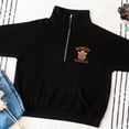 thumbnail image 3 of Embroidered Howdy Pumpkin - Women's Quarter Zip Fleece, 3 of 12