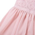 thumbnail image 5 of Sinleey Kids Wedding Flower Girl Dress Sleeveless Floral Lace Pageant Evening Prom Party Maxi Gown A Pearl Pink 14, 5 of 7