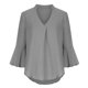 thumbnail image 4 of Camisas Para Mujer Camisetas de Gran Tamaño Mangas 3/4 Suéter de Moda Informal Blusas Con Cuello en V Camiseta Sólida Odeerbi ODB134913, 4 of 7