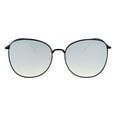 thumbnail image 2 of SA106 Womens Color Mirrored Minimal Thin Metal Large Butterfly Sunglasses Black Mirror, 2 of 4