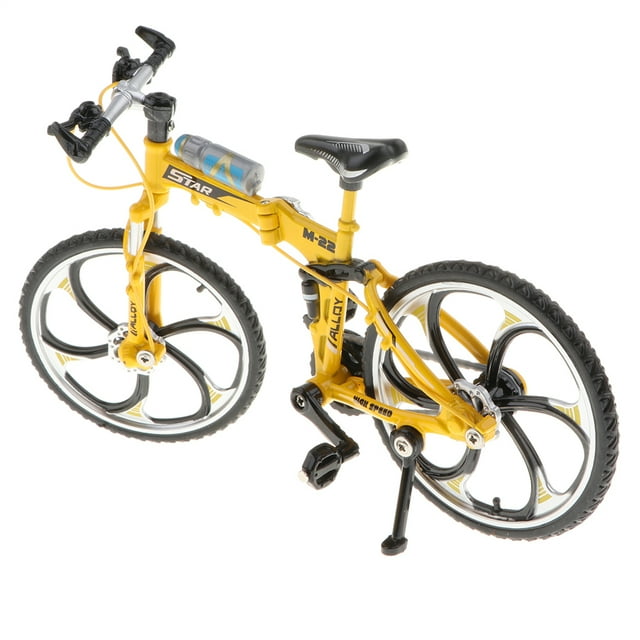 Kit de modelo de bicicleta de montaña 3D de metal a escala 1:10, juguete decorativo simulado.