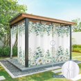 thumbnail image 6 of Outdoor Curtains for Patio Waterproof, Green Eucalyptus Leaves Outdoor Privacy Panels Grommet, Summer Botanical Watercolor Daisy Blackout Outside Curtains for Porch/Cabana 54"x84", 2 Panels, 6 of 8