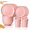 Pink, variant on 24 Piece Wheat Dinnerware Set Beige White Microwave Dishwasher Safe