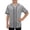 Gray, variant on Boys Baseball Jersey Shirt Mesh Button Down Blank Softball Short Sleeve Tops Kids V-Neck Hip Hop Active Hipster Shirts