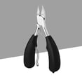 thumbnail image 1 of Cortaúñas para hombres, cortaúñas de acero inoxidable, cortador de cutículas, tratamiento de uñas encarnadas (negro), 1 of 5