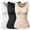 3,Black+White+Beige, variant on COMFREE Camisoles with Built in Bra for Women Plus Size Tummy Control Tank Tops Shapewear