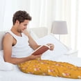 thumbnail image 4 of Uemuo Cute Popcorn Pattern Men's Wide Leg Palazzo Lounge Pants with Pockets Light Weight Loose Comfy Casual Pajama Pants-XX-Large, 4 of 9