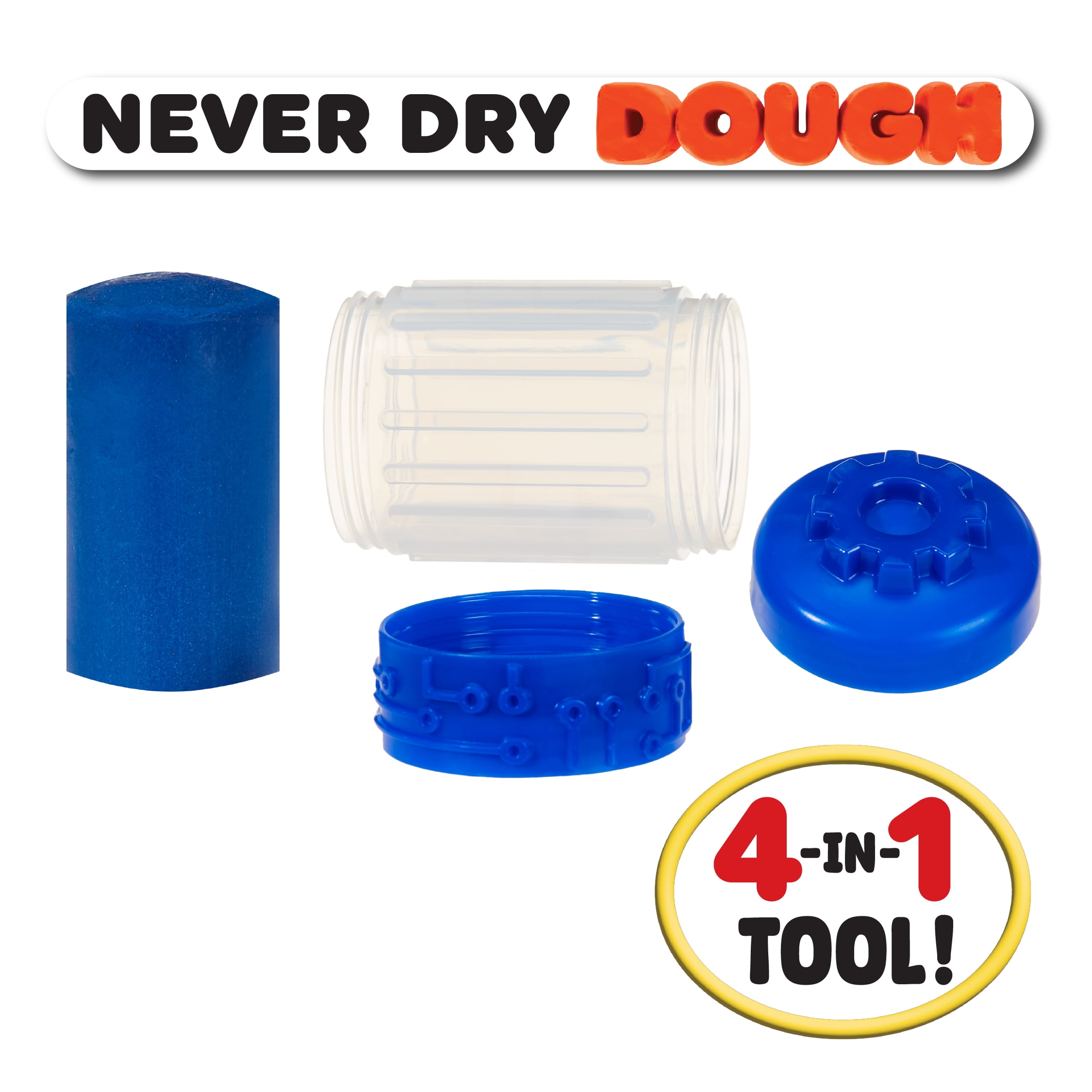 Wonder Factory Never Dry Single Dough -Blue – Never Dries Out, Gluten Free, Smells Great, 2+