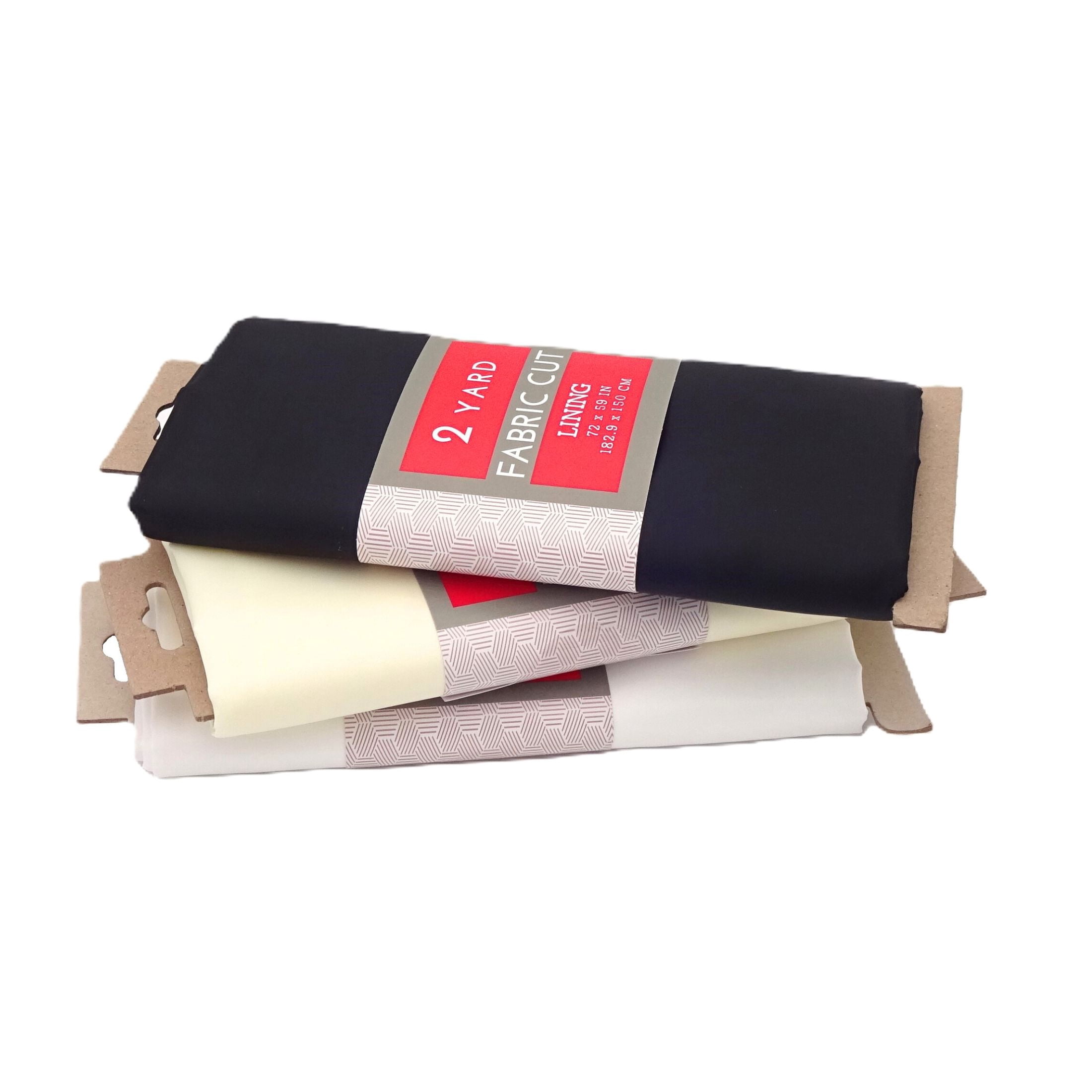 Shason Textile 58/60” Wide Lining 2 Yards Precut Fabric, Black