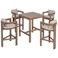 thumbnail image 6 of Meridian Furniture Newport Acacia Wood Patio Square Bar Table w/ Cover, 6 of 8