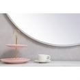 thumbnail image 4 of Metal frame round mirror with decorative hook 39 inch in Silver, 4 of 5