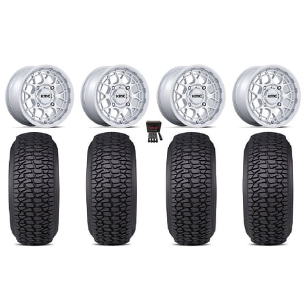 KMC Technic 15" Wheels Gloss Machined 30" Regulator 2 Tires Polaris RZR XP 1000 / PRO XP / Ranger XP 900/1000