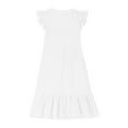thumbnail image 5 of YangJinLian Girls Summer Dress Sleeveless V Neck Mini Dresses Casual Flowy Boho Ruffle A Line Swing Sundress, 5 of 5