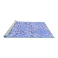 thumbnail image 2 of Ahgly Company Machine Washable Indoor Round Abstract Blue Contemporary Area Rugs, 7' Round, 2 of 4