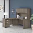 thumbnail image 5 of Studio C 72W L Desk with Hutch and Drawers in Modern Hickory - Engineered Wood, 5 of 5