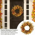 thumbnail image 7 of Idyllic Fall Wreath With Yellow & Orange Daisies, Wheat And Green Leaves, Autumn Front Door Decor, Outdoor Thanksgiving Wreath, 7 of 7