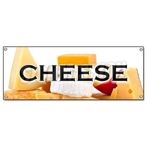 Cheese Banner Sign Dairy Milk American Swiss Grilled Calcium Protein provolone