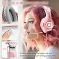 thumbnail image 2 of Gaming Headset for PC, Ps4, Ps5, Xbox Headset with 7.1 Surround Sound, Gaming Headphones with Noise Cancelling Mic RGB Light Over Ear Headphones for Xbox Series X/S, Switch, 2 of 7