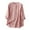 Pink, variant on Timegard 3/4 Length Sleeve Tops for Women Stand Collar Button up Shirts Lightweight Casual Loose Blouse