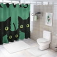 thumbnail image 7 of Awypu Shower Curtain Black Cat Are You Pooping Waterproof Multiple Sizes White, 7 of 7