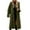Army Green, variant on Women's Winter Plus Size Trench Coat Long Sleeve Plush Coat Color: Gold Size: L