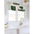 thumbnail image 3 of Valances for Windows Green Abstract Rod Pocket Cafe Window Treatments Valance Curtains for Kitchen Bathroom Laundry Basement Windows 56"x16", 3 of 9