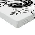 thumbnail image 2 of Ambesonne Letter J Fitted Sheet, Noble Royal Initials J, Twin Size, Black Grey White, 2 of 3