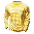 thumbnail image 6 of Byoo Toddler Girls Striped Tee Shirt Long Sleeve Crew Neck T Shirt Casual School Comfortable Top for Children， Yellow, 6 of 6