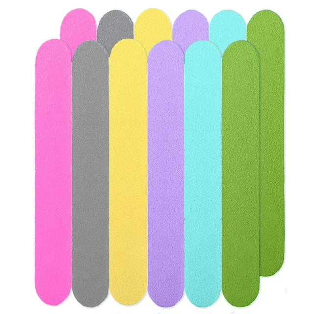 CHOK 12pcs Mini Nail File Practical Fingernail File for Natural and Fake Nails Emery Boards