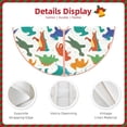 thumbnail image 3 of Bingfone Christmas Tree Skirt Mat Christmas Decoration Interior 30" -Colorful Dinosaur, 3 of 6