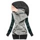 thumbnail image 2 of Pntutb moda mujer Casual impreso manga larga con capucha prendas de vestir Patchwork suelta camiseta otoño blusa tops Pntutb Pntutb-6150, 2 of 6