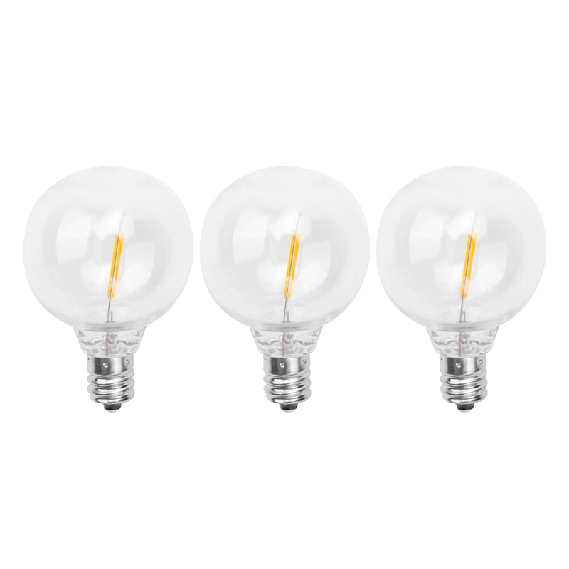 3Pcs G40 Led Replacement Light Bulbs, E12 Screw Base Shatterproof LED