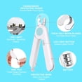 thumbnail image 2 of ZECATL LED Pet Nail Clippers Dog Nail Cutter with Nail File, Pet Nail Trimmer for Safe Professional Grooming, 2 of 7