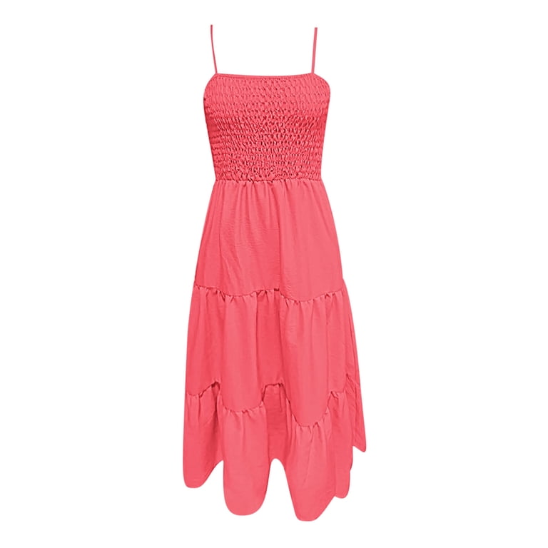 long straight casual dresses Swuxness Long Dresses for Women with Sleeveless and Straight Cut Hem Casual Everyday, Women's, Size: 3XL, Red