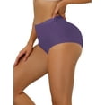 thumbnail image 4 of INSPIRAR CHIC Bragas de Mujer Elásticas de Cintura Alta Sin Forro Transpirables Ropa Interior Sin Marcas L Púrpura Oscuro, 4 of 4