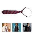 thumbnail image 2 of Adjustable Student Necktie For Girls and Boys Colorful Striped 32cm Uniform Accessory For School Costumes And Festive Events, 2 of 6